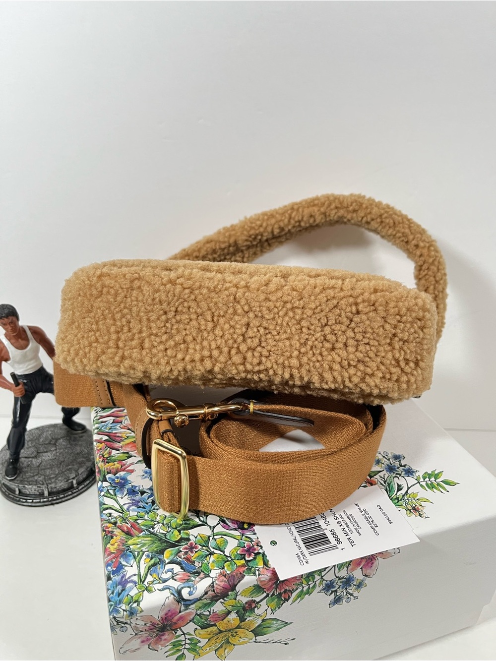 Coach Teri Mini Crossbody Bag In Shearling NWT - Picture 4 of 14